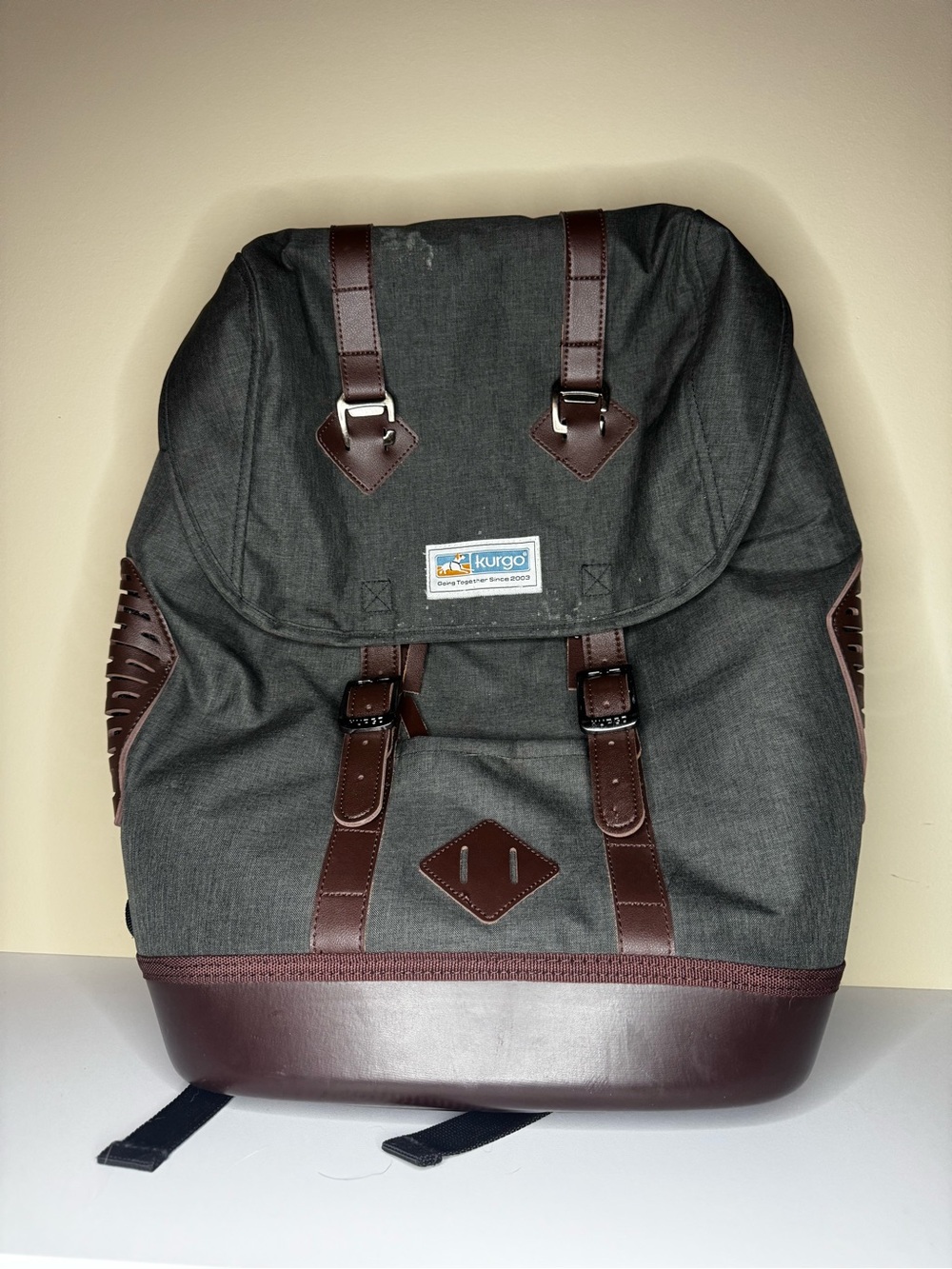 Kurgo Pet Gray and Brown Adventure Backpack